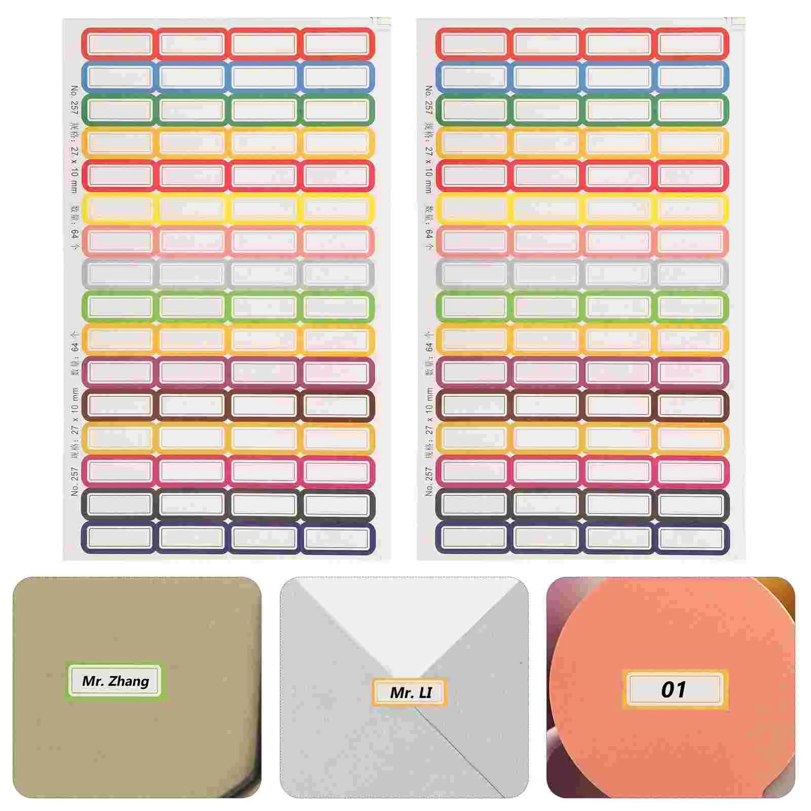 20 Sheet Scrapbook Stickers Self-adhesive Label Name Labels Tags for Classroom Pencil Water Bottle Kids