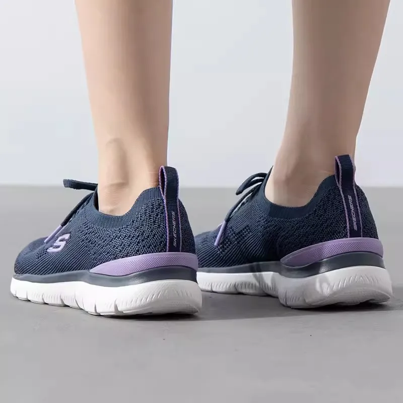 أحذية رياضية نسائية من Skechers، أحذية كاجوال صيفية جديدة قابلة للتنفس، أحذية مشي مريحة وخفيفة الوزن