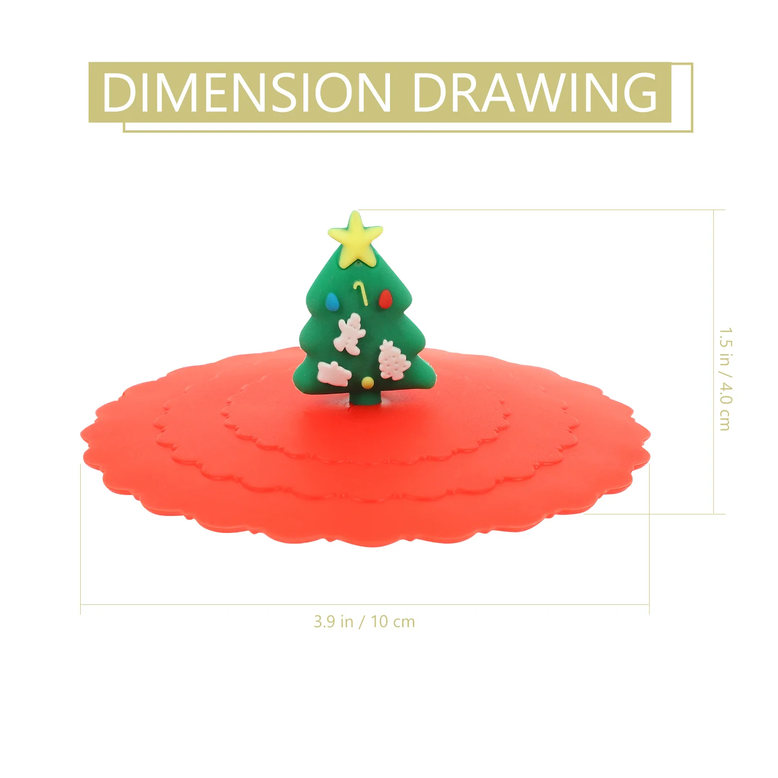 

Alipis 6pcs Christmas Silicone Cup Lids Clear Reusable Mug Covers for Coffee Tea Outdoor Party Favors Red