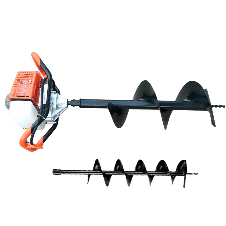 Powerful and efficient Excavator walking single person digging gasoline powered ground drill