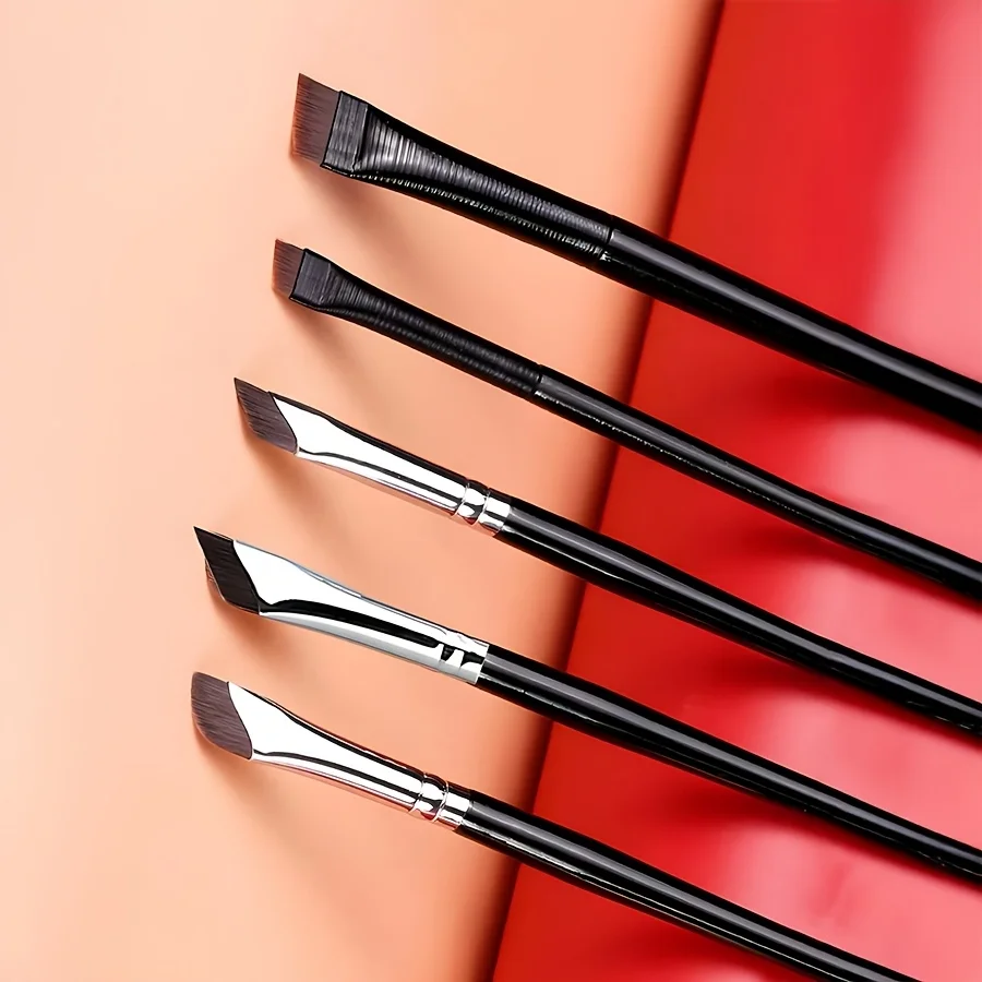 10Pcs Eyeliner Eyebrow Makeup Brushes Set Fine Detail Eye Brush for Eyeliner Brow Contour Eyeshadow Blending Cosmetic Tools