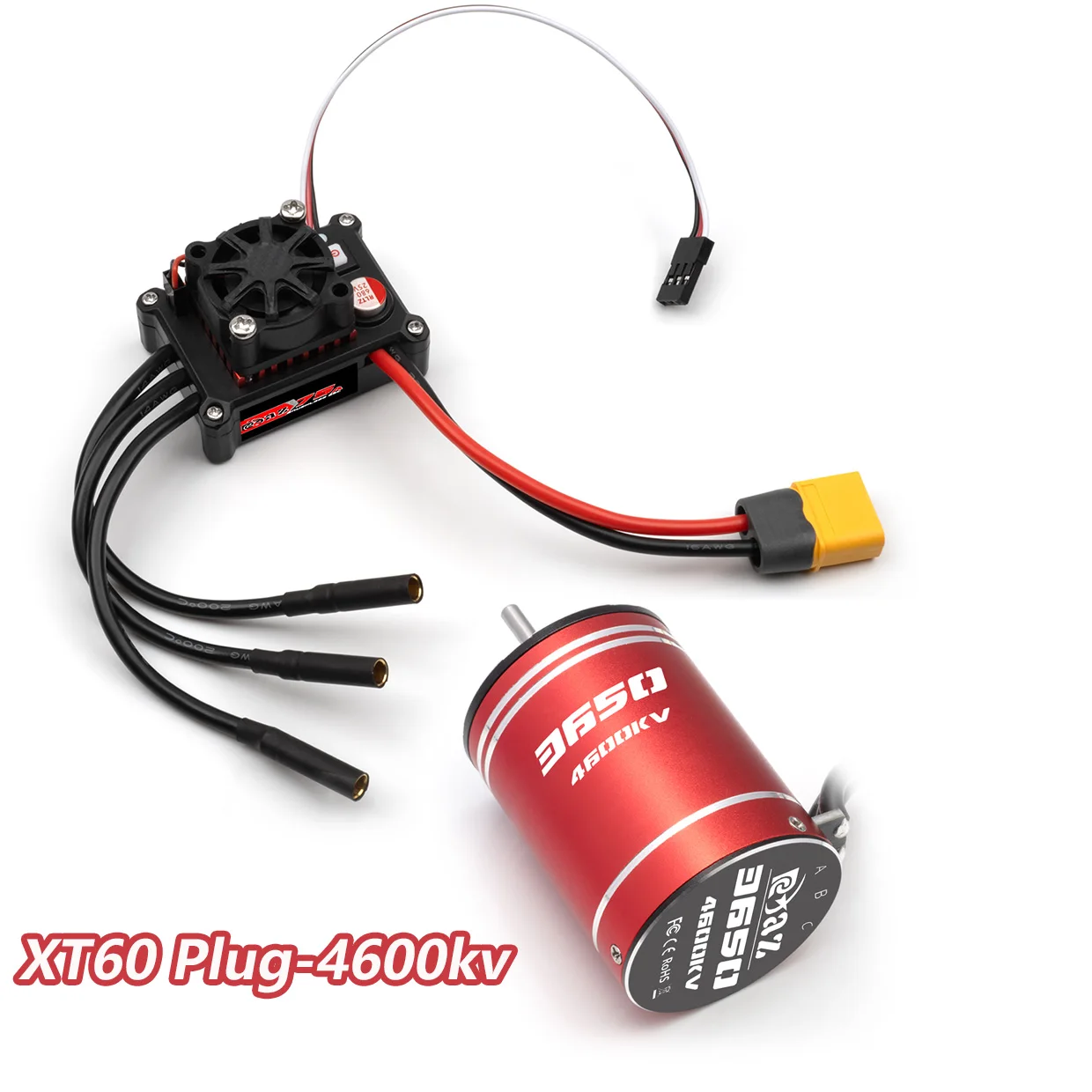 RC Brushless Waterdichte Power Combo 75A/480 ESC 3650 3.17mm DShaft voor 1/10 SCX10 TRX4 RC Auto Truck Racing/Off-Road/Hoge Snelheid ​