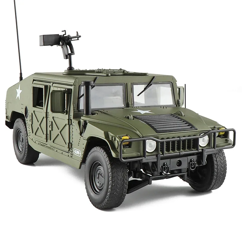 1:18 Alloy Diecast H1 Military Explosion Proof Car Model Simulation Metal Off-road Vehicles Armored Car Model Boys Gifts