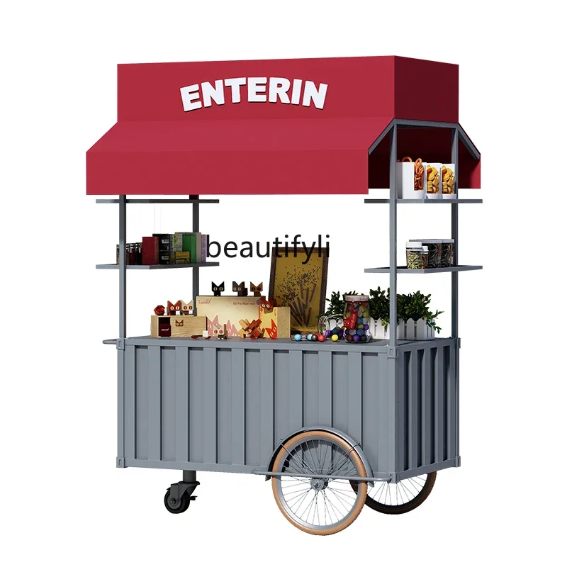 cc182Outdoor mobile snack cart stall activity promotion float mobile shopping mall supermarket promotion desk