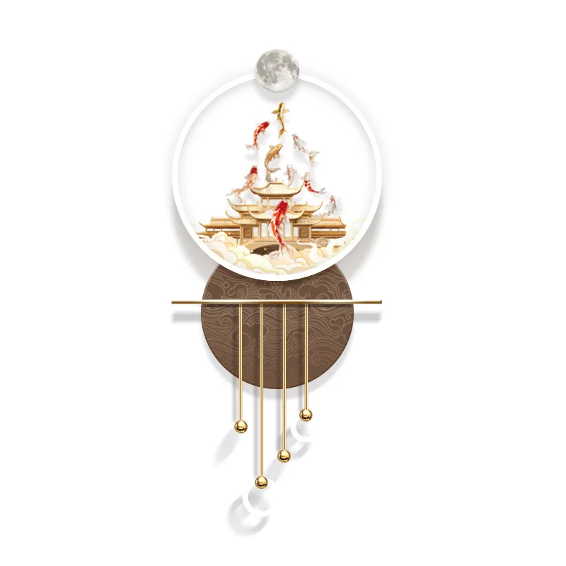 

Yuyue Longmen entrance decorative painting wall lamp, led three-dimensional painting at the end