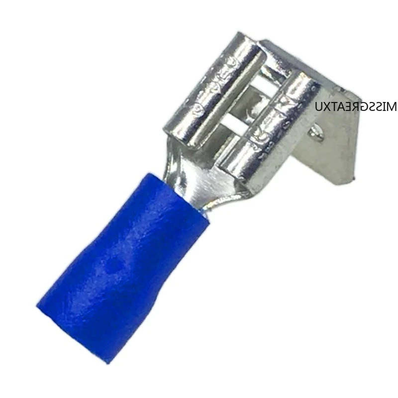 6.3mm Shoulder Back Male Female Crimp Terminal  Insulated Spade Connector for 1.25 2 5.5 Square Millimeter Electrical Wiring