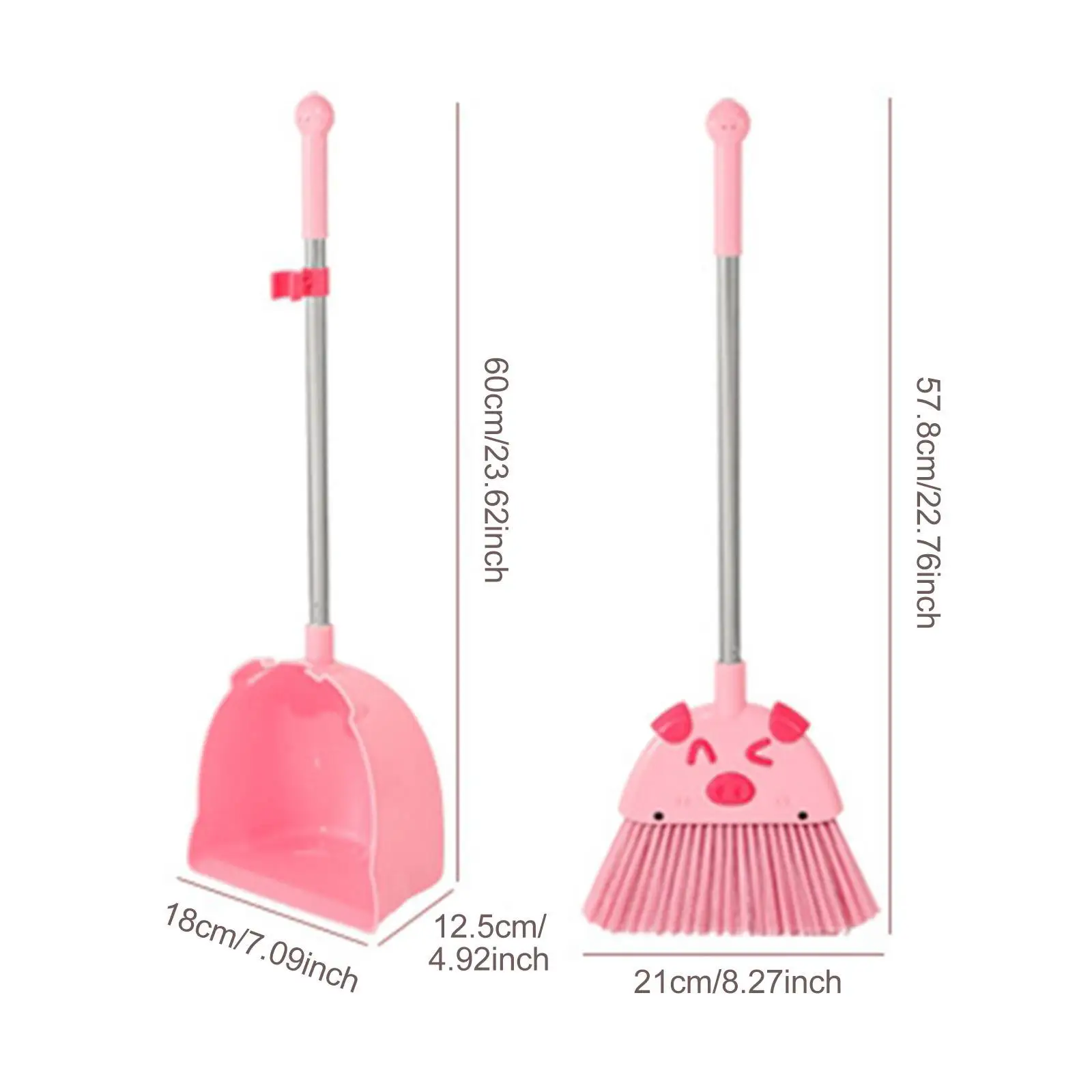 Children Cleaning Broom Dustpan Set Educational Toy Novelty Cleaning Sweeping Play Set for Girls Toddlers Age 3-6 Birthday Gifts