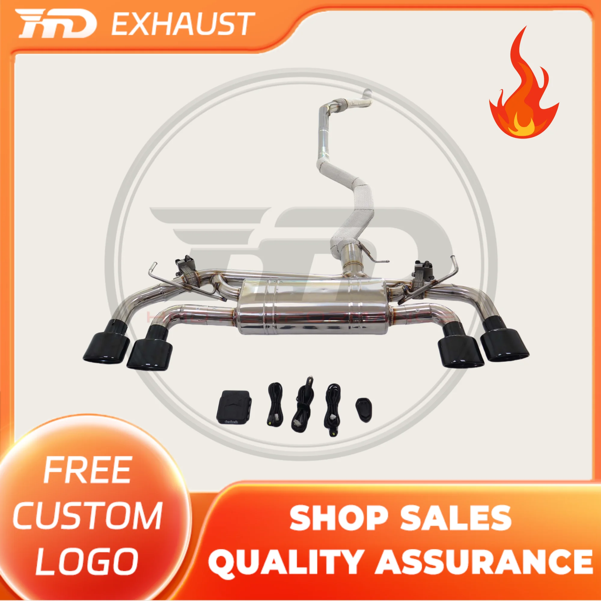 

HMD Stainless Steel Exhaust System Performance Catback For Range Rover Sport 3.0T 2024+ Muffler With Valve pipe heat shield