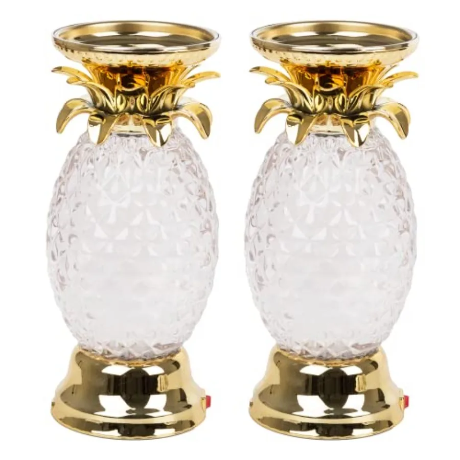 

Настольная лампа-светильник 9,5 дюйма с LED-подсветкой, меняющей цвет, в форме ананаса, с эффектом вихревых водных волн, безопасная для детей, на батарейках/USB-кабеле, с функцией подсвечника