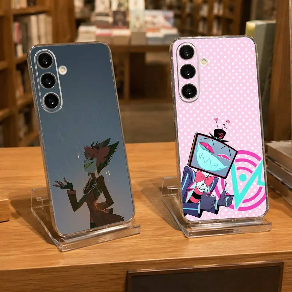 Funny H-Hazbin Hotel Clear Hard Phone Case For Samsung A71, A70, A52, A51, A40, A30,Transparent Cover