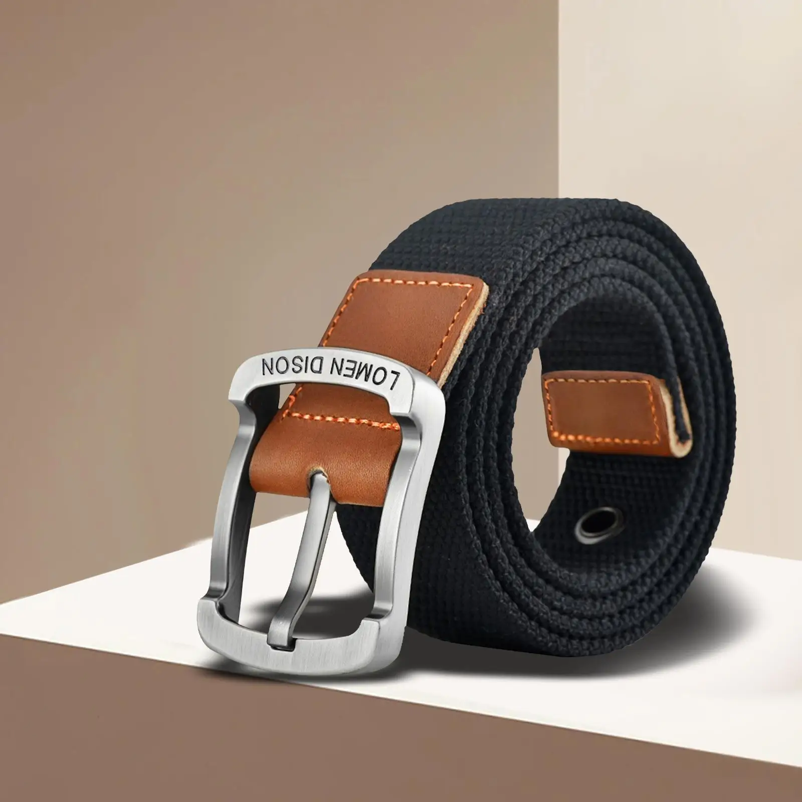 

Canvas Belt for Men Women Woven Training Belt Fashion Belt Buckle Wide Waist Strap for