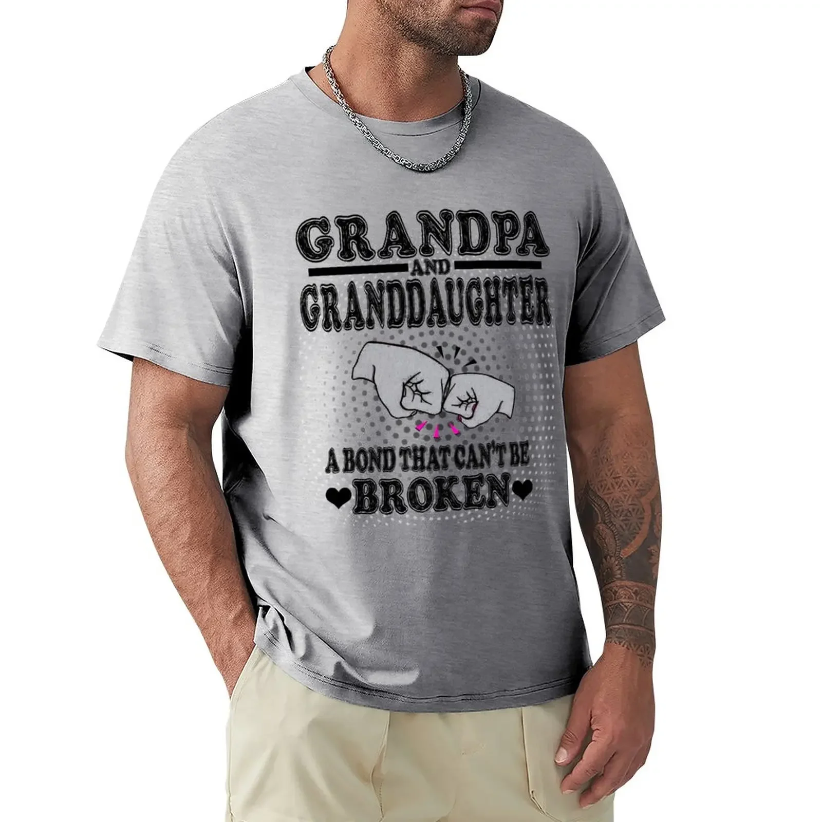 Grandpa And Granddaughter A Bond That Can't Be Broken T-Shirt plus size tops oversizeds customs oversized t shirts for men