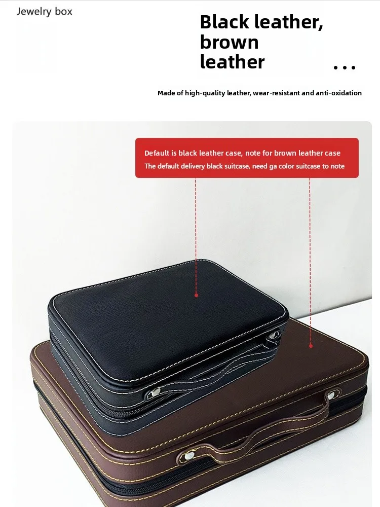 

Mystery Amber Jewelry Box Storage Case Color Gemstone Diamond Display Leather Box Stone Props Zipper Bag Cultural Play