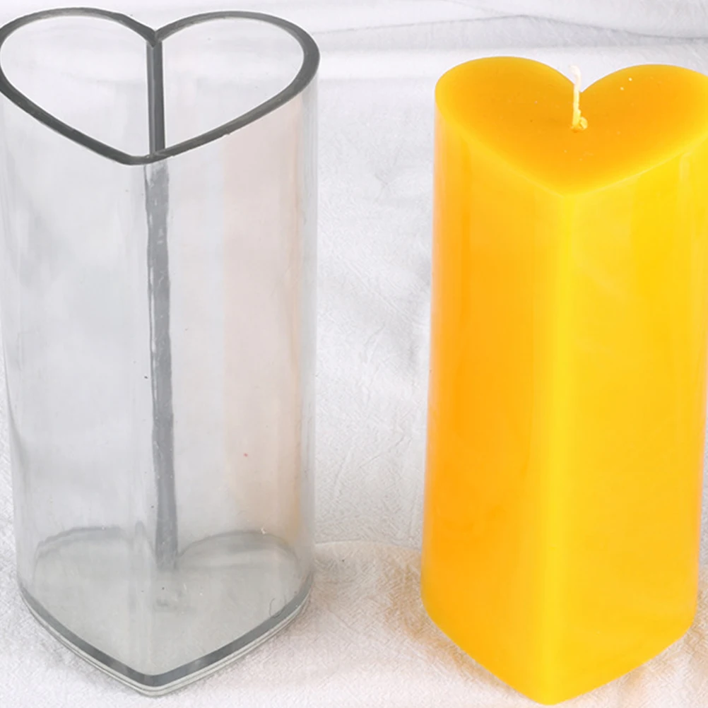 

1PC Heart Shape Mould Acrylic Mold Shaping Container DIY Supply for Home Shop (7.2x15.4cm)