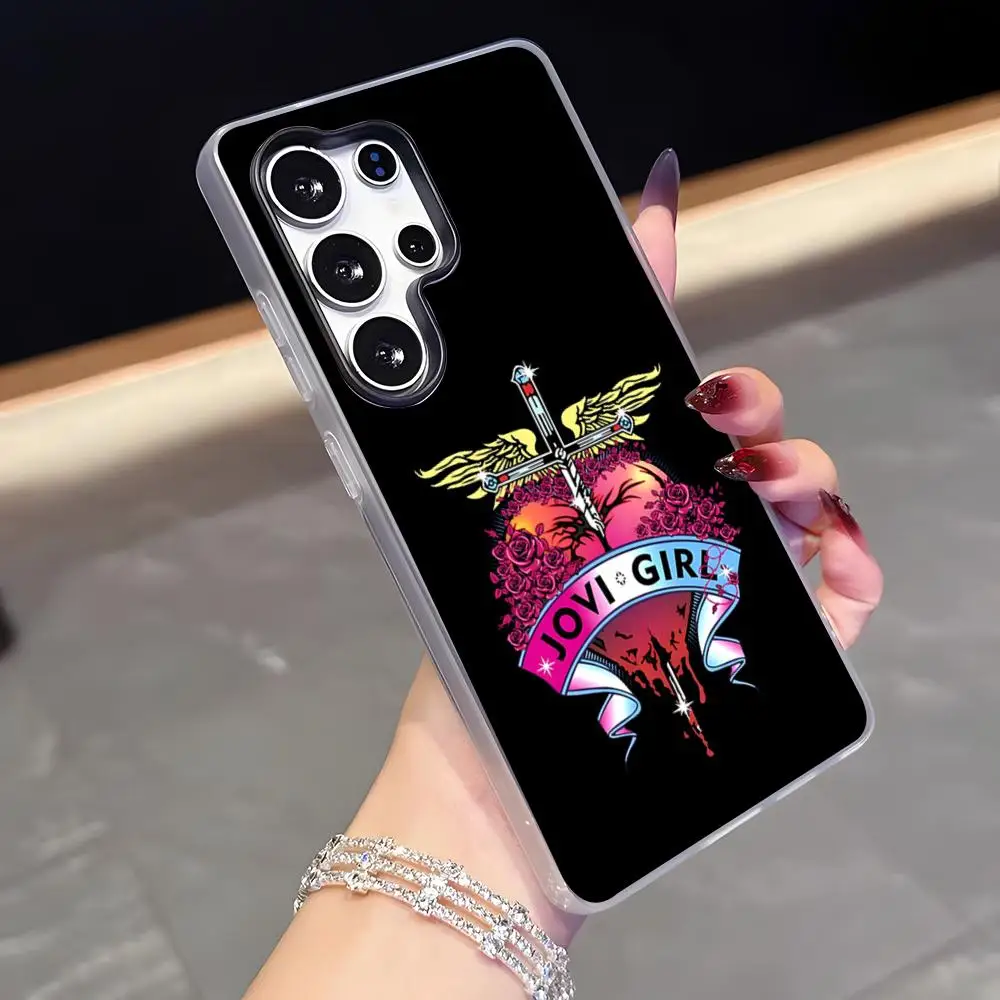 B-Bons J-Jovi Band Phone Case For Samsung S26 S25 Plus S24 Plus S22 Ultra S23 FE S21 Plus S21 Ultra Jelly Cover