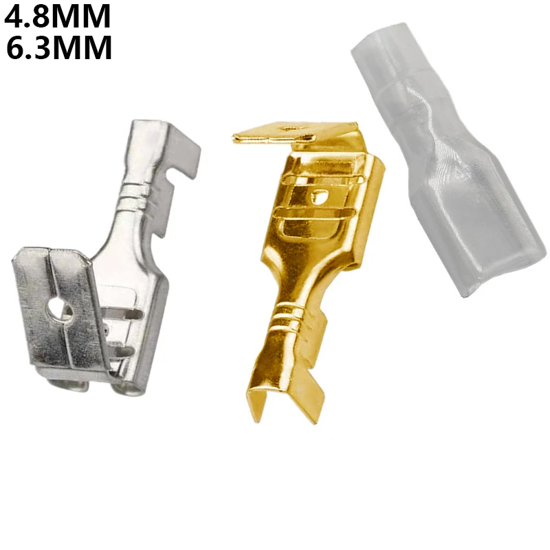 6,3 mm 4,8 mm Pasek zapobiegający cofaniu Wtyczka samoblokująca Sprężyna Zacisk zaciskowy tłoczony na zimno Drut Miedziany przegub DJ6212-4.8B DJ6212-6.3B