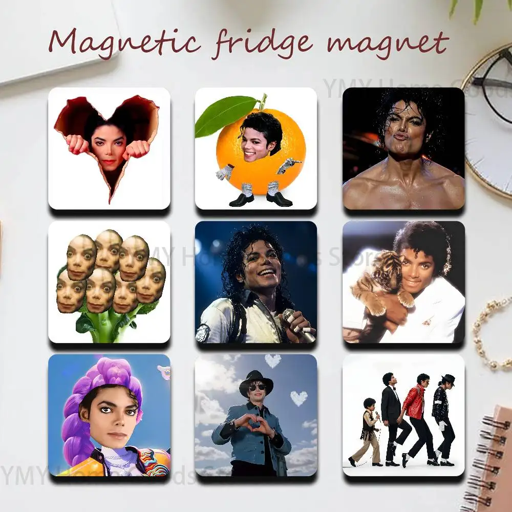 M-Michael Singer J-Jackson Fridge Magnetic Magnet PVC Memorial Decor for Family Friends Students Adults
