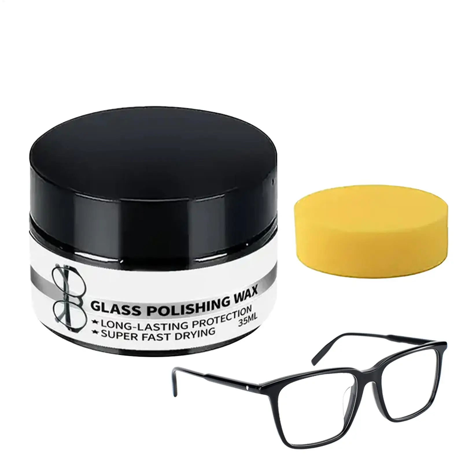 Lens Scratch Remover Polishs Paste With Sponge Quick Eyeglass Scratch Polishing Kit For Windshield Camera Screen Watch Phone