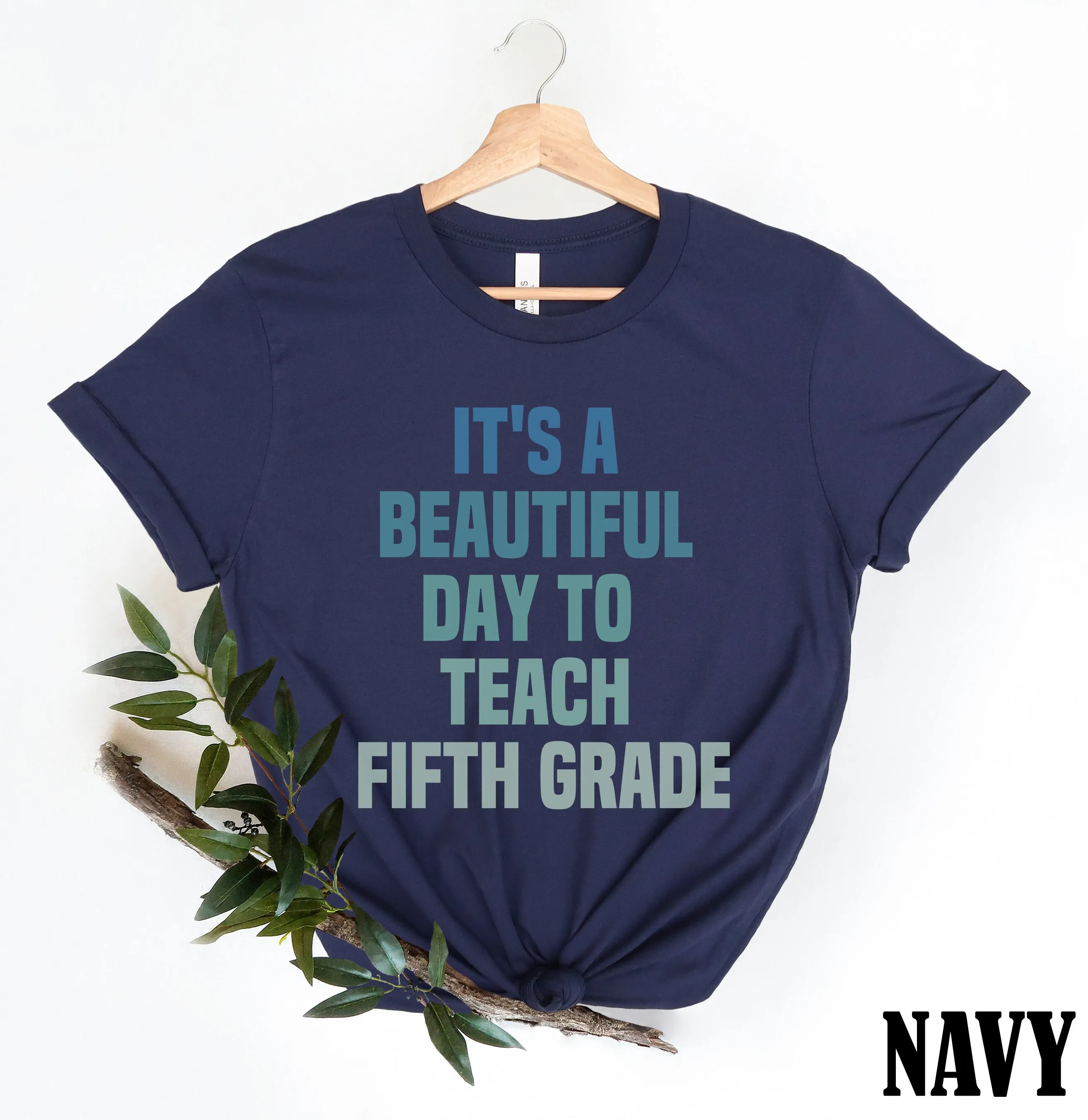 Fifth Grade Teacher T Shirt 5Th Back To School Trendy Text Class