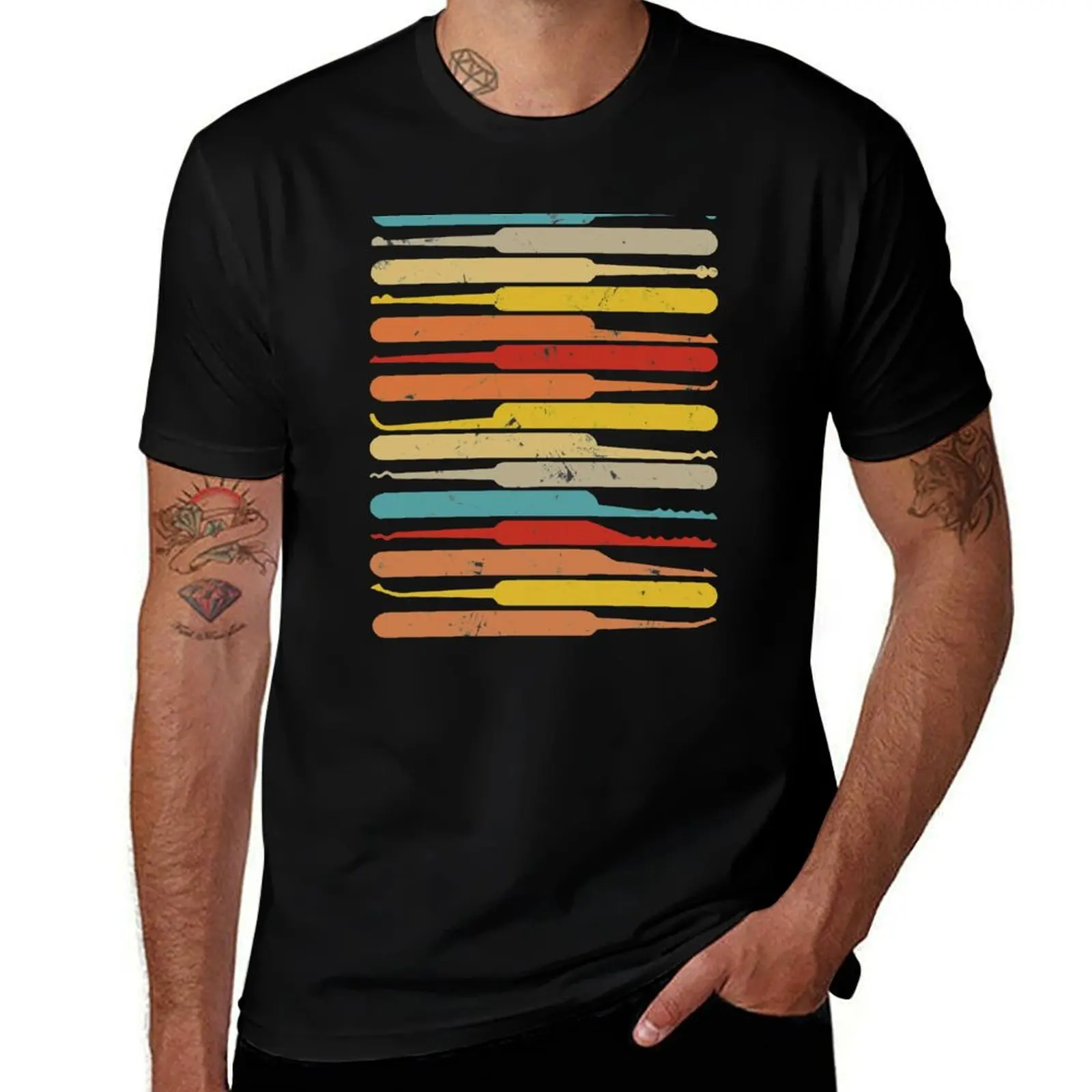 Vintage Lock Picks Locksmith Art For Lock Picker T-Shirt Work Wear Simple Tee Shirt T-Shirt