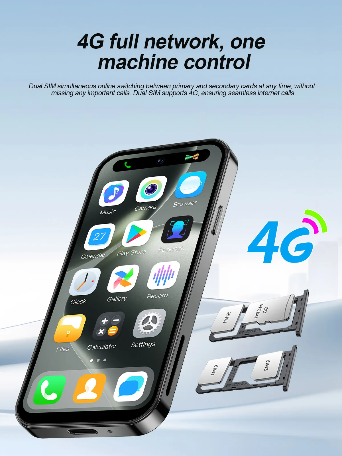 SERVO S16 Mini 4G LTE Smartphone Android 12 Dual SIM 16GB/64GB ROM Facial Unlock WiFi GPS Play Store Pocket Small Mobile Phone