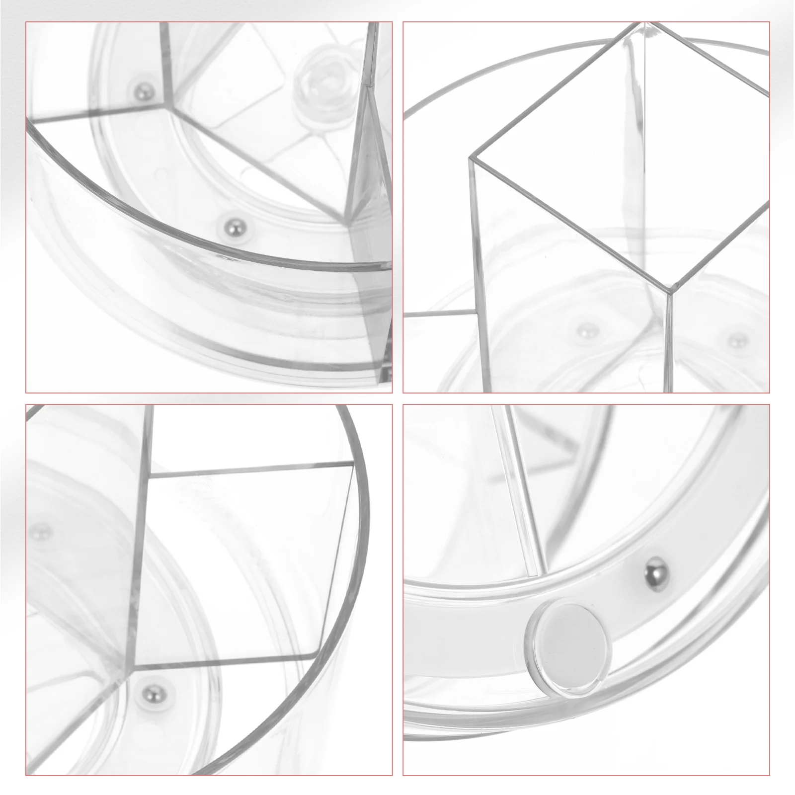 

360 Degree Rotating Makeup Holder Desktop Cosmetics Organizer Storage Transparent Multi-Layer Box Container Simple Display Tool