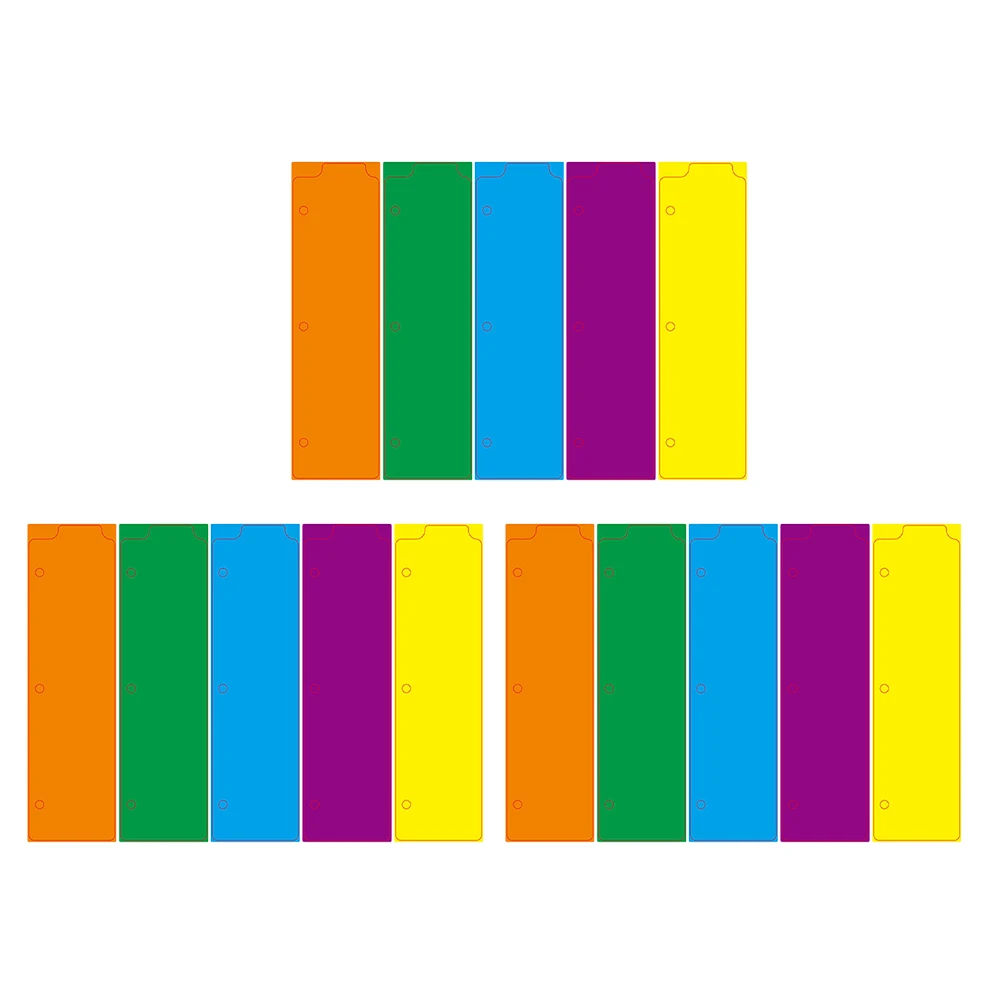 

15pcs Mini Binder Bookmarks Plastic Dividers for 3 Notebooks Spiral Planners Repositionable Tabs for Students