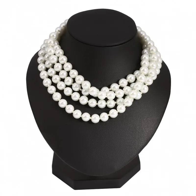 

Ожерелье-чокер с имитацией жемчуга, 125 см, длинная цепочка с кисточками, женское ювелирное изделие в стиле бохо, аксессуары для одежды