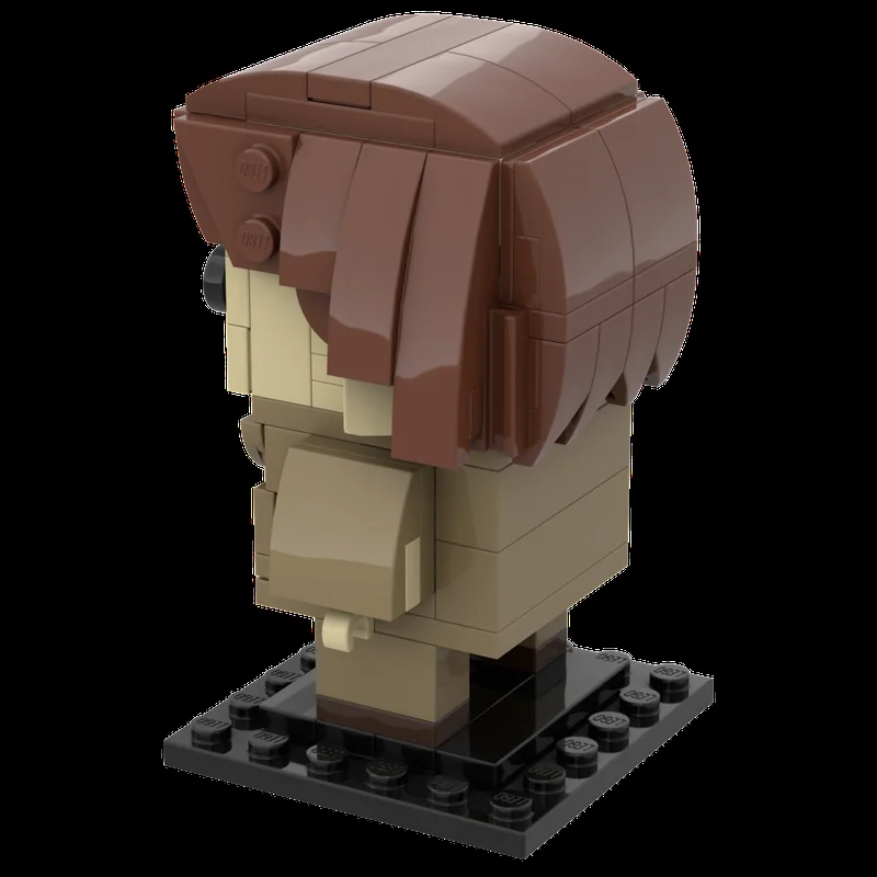 130pcs MOC Brickheadz Togusa Ghost The Shell Stand Model Building Blocks Construction Festival Gifts Toy DIY Idea Brick