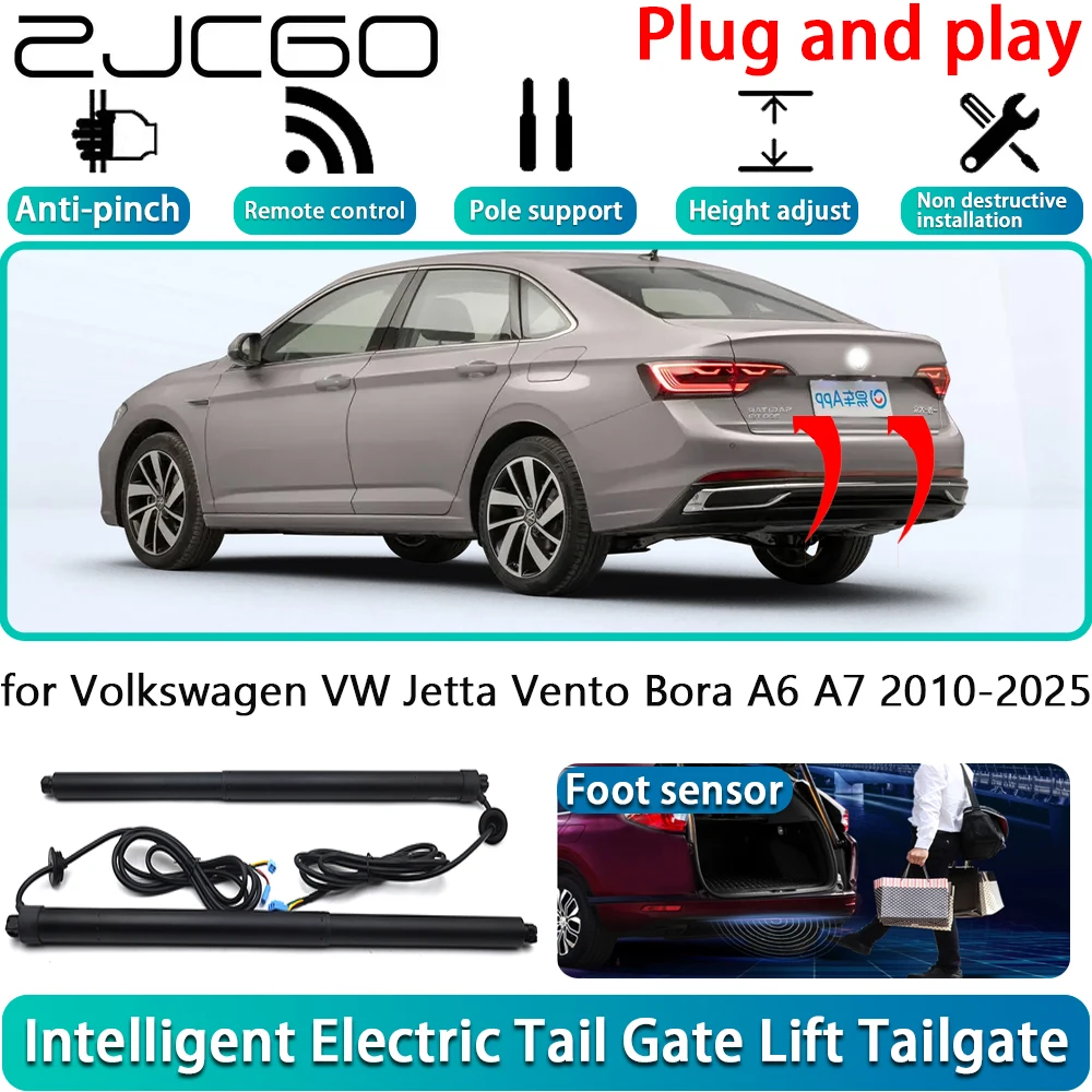 

ZJCGO for Volkswagen VW Jetta Vento Bora A6 A7 2010-2025 Car Electric Powered Tailgate Power Liftgate Automatic Tailgate System