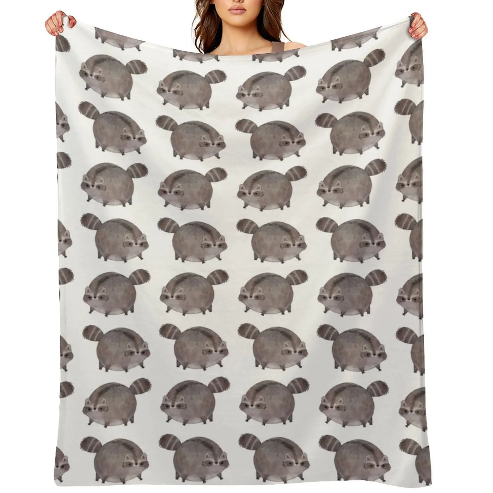 

Chubby Trash Panda Throw Blanket Multi-Purpose decorative Thermal Sofa Blankets