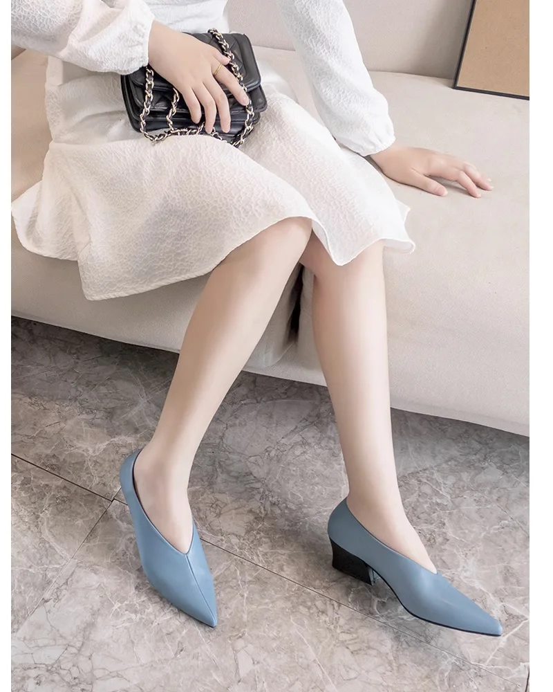 XGRAVITY 2024 New Spring Summer Fashion Wedges Heel Pumps Sexy Pointed Toe Dress Shoes V Cut Women Shoes Elegant Shoes C410