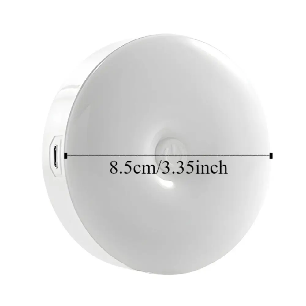 2 pezzi di luce notturna a LED senza punzonatura adesiva magnetica 3 temperature di colore luce per armadio protezione per gli occhi rotonda