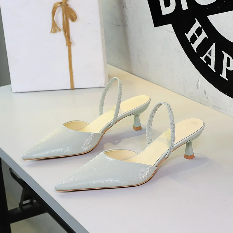 Women's Pumps And Heels Elegant Womens Shoes High Heel Women Sandals Shoes For Woman Sexy Pointed Toe Slingback Backless