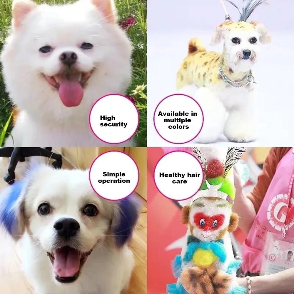 Imagem -02 - Pet Dyeing Agent Agente de Tingimento para Cão Gato Pêlo de Animal Pomeranian Teddy Poodle Produtos de Beleza 140g Alta Qualidade