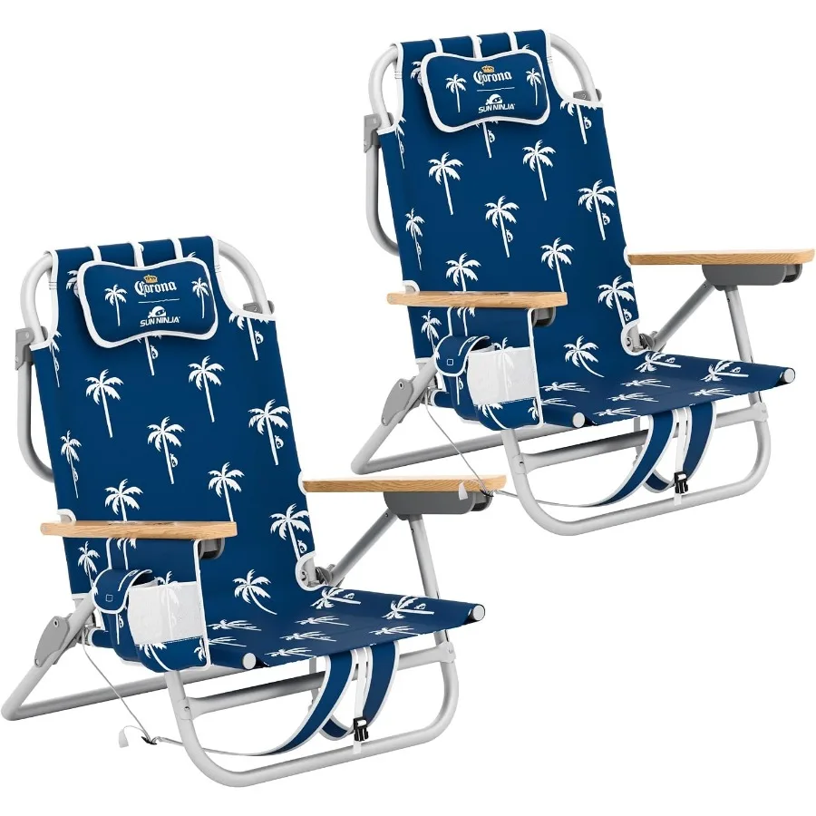 Limited Edition Portable Beach Chair for Adults, 2pc