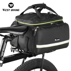 WEST BIKING Bike Carrier Bag Waterproof 20-30L Multifunctional Large Capacity Travel Bags With Rain Cover Bicycle Accessories