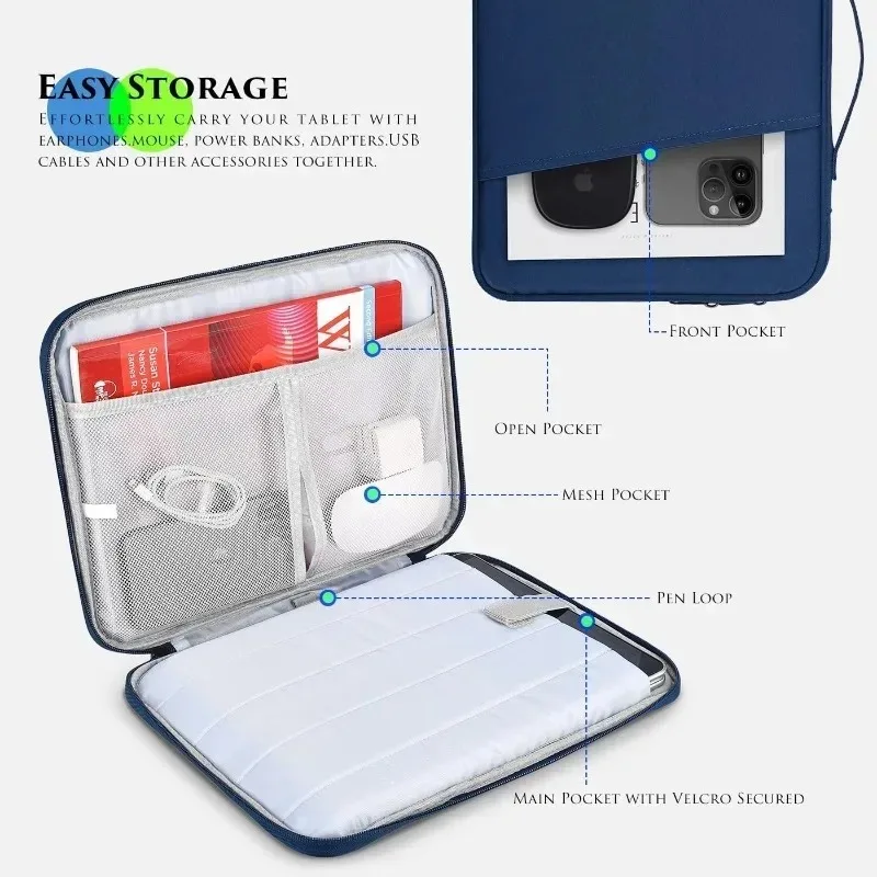 Nuevo organizador de documentos, carpeta Padfolio, soporte de negocios multifunción, bolsa para Ipad, maletín archivador de oficina, 11 pulgadas, 29x2x23cm