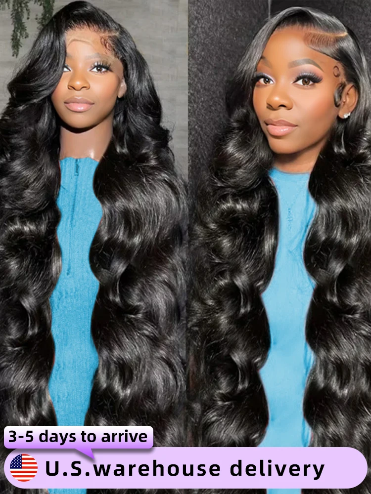 30Inch Body Wave Lace Front Wigs Human Hair 180%Density Glueless Wigs Human Hair 13x6HD Transparent Frontal Wigs Human Hair