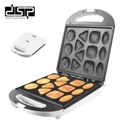 DSP Automatic Cookie Maker Machine for Home Use Cake Plate Mini Electric Cartoon Cake Machine Breakfast Waffle Cupcake Maker