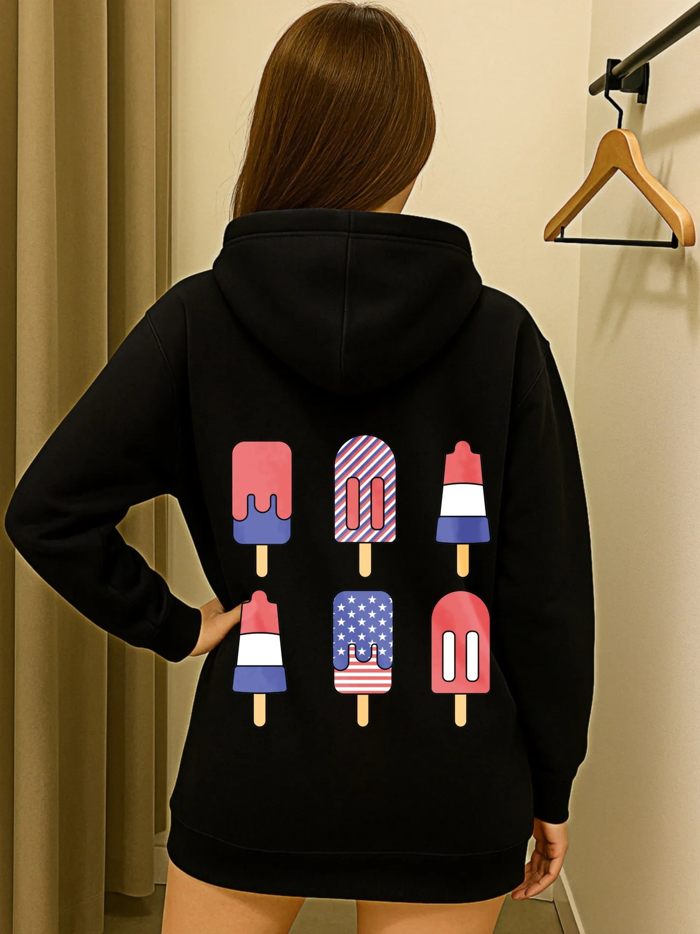 Graphic Hoodie Women, Compass - Print Aesthetic Design, Casual Everyday Wear, Soft Fabric, For Young Men