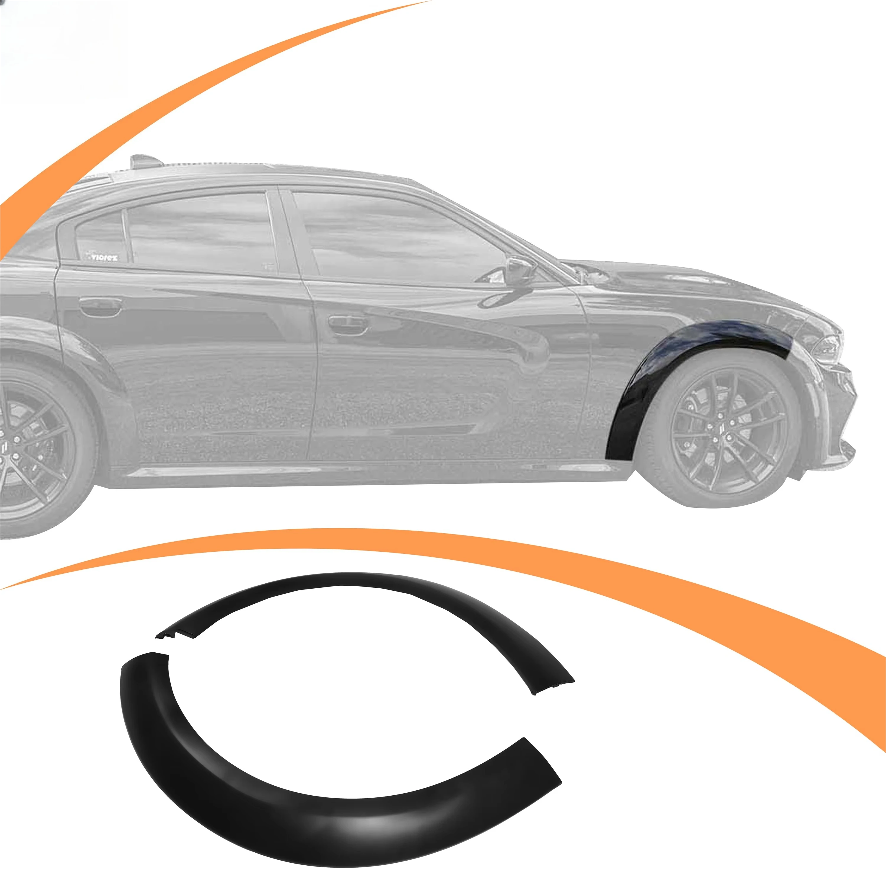 

PP Material 2016 2017 2018 Charger Wheel Eyebrow, Auto Parts Wheel Eyebrow for Charger 2015-2021