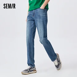 Semir Jeans Men 2023 Summer New Comfortable Casual Commuting Pants Retro Trendy Straight Trousers