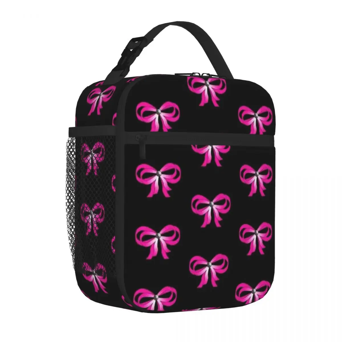 Bestselling Pink Bow Cute Trendy Party Birthday Gift Modern Commuter Lunch Bag Outdoor Barbecue Durable Lunch Bag