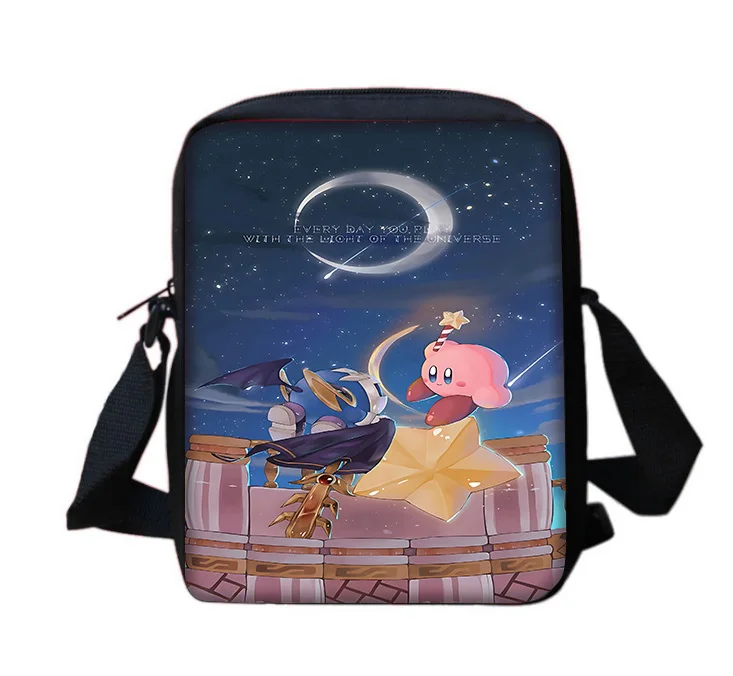 Game Kirby Boy Girls Printed Shoulder Messenger Bag Child Casual Handbag Men Women Phone Bag Shopping Bag