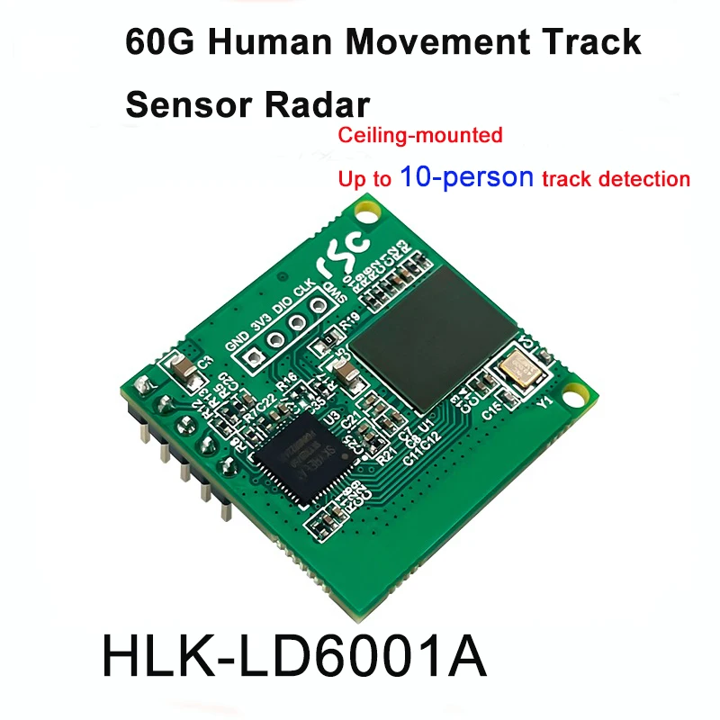 Hi-Link 60G 4 Transmitter 4our-receiver High-precision Multi-Target Human Movement Track Sensing HLK-LD6001A Radar Module