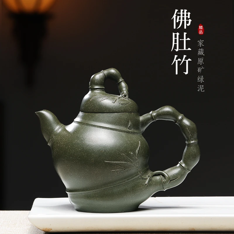 |tea fragrance are recommended for yixing famous pure manual original chlorite Buddha belly bamboo kung fu tea tea set