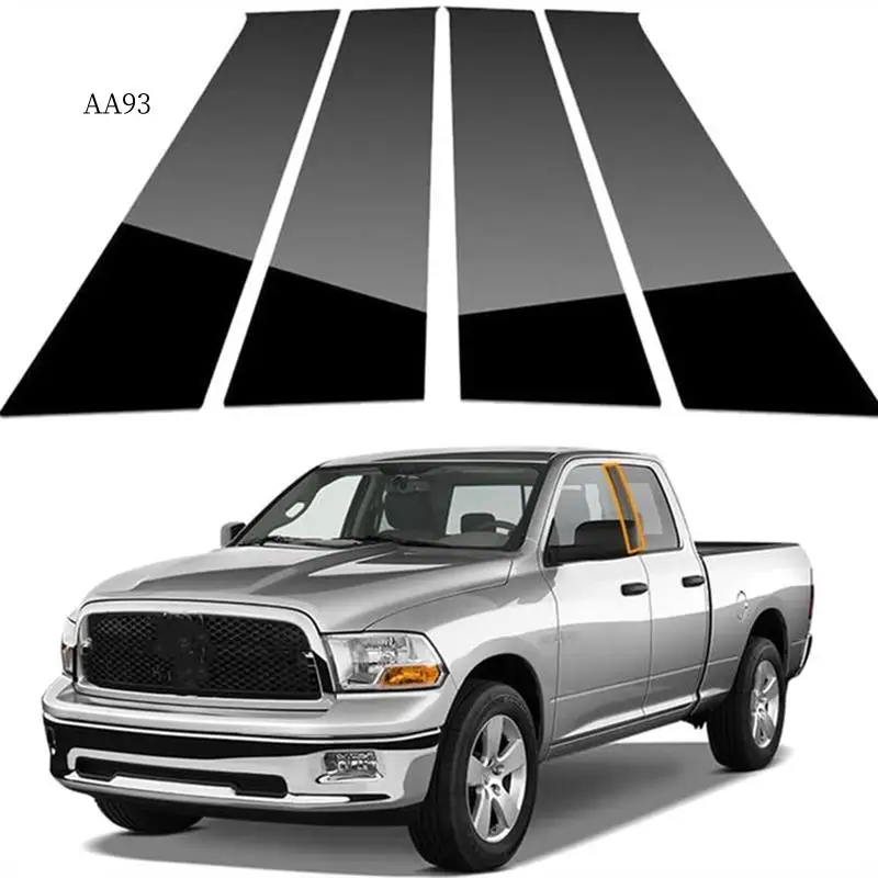 

AA-Black Car Window Moldings Door Pillar Moldings For Dodge Ram 1500 2500 3500 2009-2018 Accessories