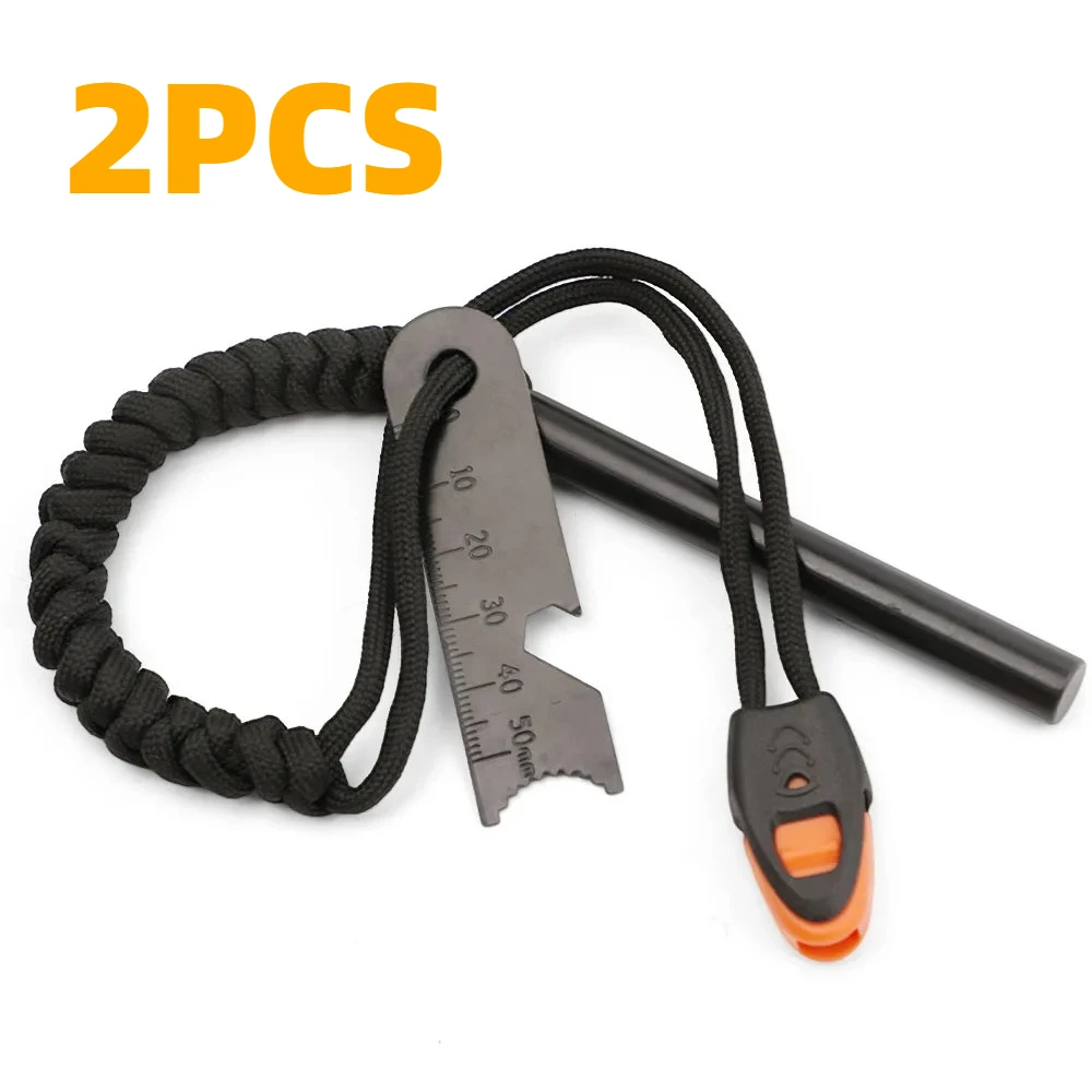 

Outdoor Multifunctional Large Umbrella Rope Weaving Whistle Fire Rod Convenient Camping Survival Solid Fire Rod EDC Tool