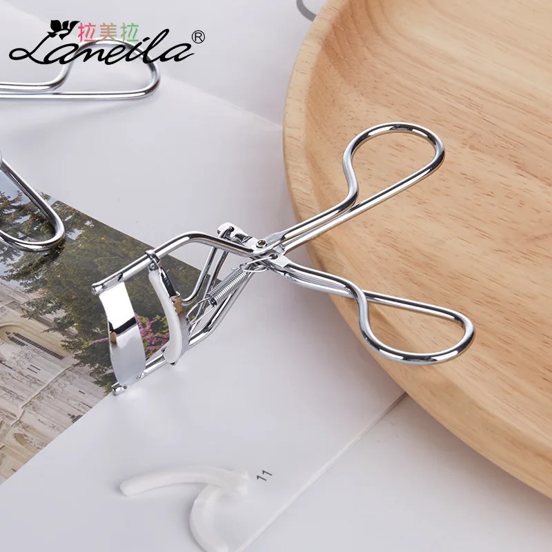 Piegaciglia professionale in acciaio chirurgico con blocco arricciato per sollevamento duraturo Nero Argento Ciglia finte Ready 1PC Strumenti per il trucco